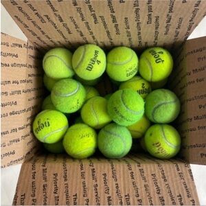 Penn used tennis balls, 27 balls for dog toys
